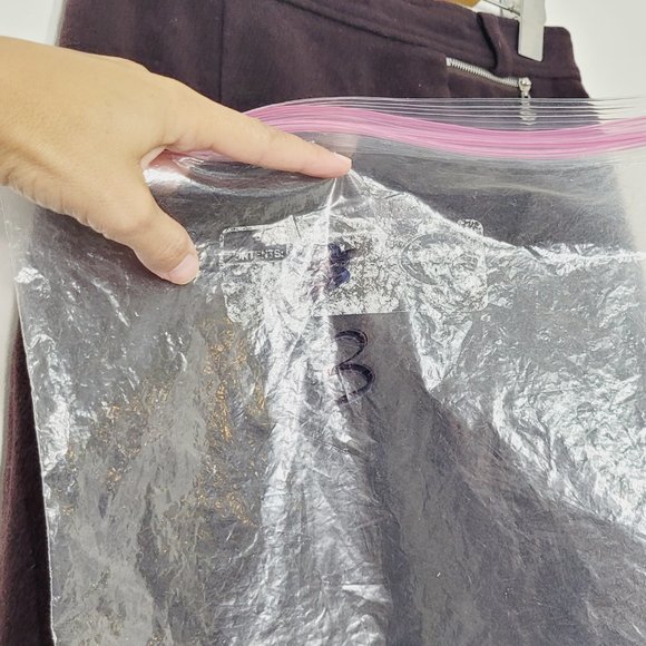 San Francisco Women Vintage Wool Cashmere Blend Eggplant Pruple Skirts Size 7 - Picture 11 of 12